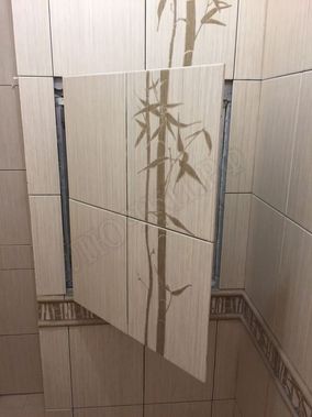 Люк под плитку Нажимной Секрет-Лайт 450*450 Люк под плитку Нажимной Секрет-Лайт 450*450