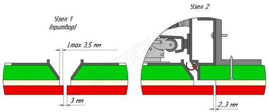 Люк под плитку Нажимной Хаммер Слава 2 створки 850*1000 Люк под плитку Нажимной Хаммер Слава 2 створки 850*1000