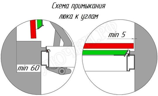 Люк под плитку Нажимной Хаммер Слава 2 створки 850*1000 Люк под плитку Нажимной Хаммер Слава 2 створки 850*1000