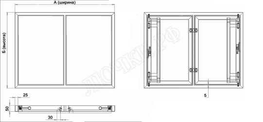 Люк под плитку Атлант 2 створки 850*1750 Люк под плитку Атлант 2 створки 850*1750