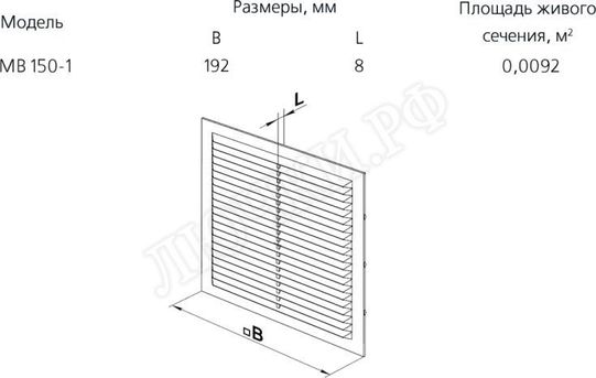 Решетка пластиковая МВ 150 - 1с Решетка пластиковая МВ 150 - 1с