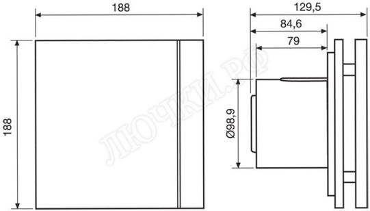 Вытяжной вентилятор SILENT-100 Design осевой Вытяжной вентилятор SILENT-100 Design осевой